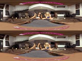 Vr seks video- - epic trio met fascinating jong tieners alexa grace en maya bijou