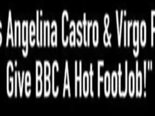 Bbws angelina castro & virgo peridot magbigay bbc a terrific footjob&excl;