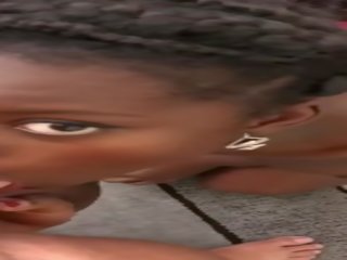 Negra senhora escolhido para cima em launderette para anal x classificado vídeo